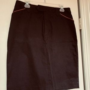 NWOT Lauren Jeans Co. polished cotton black skirt